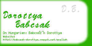 dorottya babcsak business card